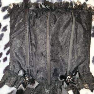 Black Bustier with Skulls